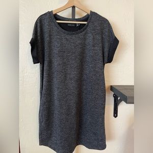 Adrienne Vittadini Short‎ Sleeve Womens Black Sheath Dress Size L